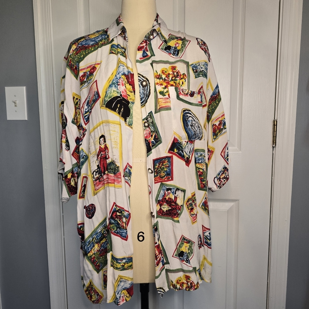 Vintage Men's Fixsun Casual short sleeve button-down shirt